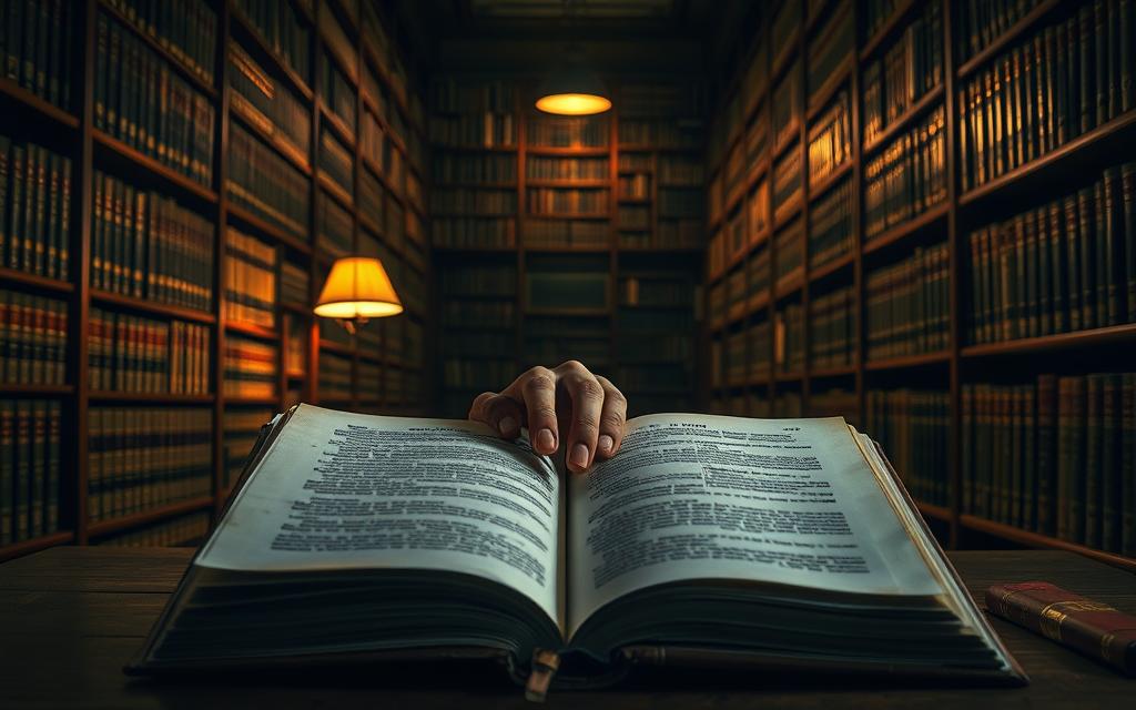 A Dimly Lit Law Library, Rows Of Towering Bookshelves Lining The Walls, Their Spines Emblazoned With Legal Codes And Statutes. In The Foreground, A Weathered Tome Lies Open, Its Pages Illuminated By A Warm Desk Lamp, Revealing The Intricate Framework Of Recording Laws. The Atmosphere Is Hushed, Scholarly, The Air Thick With The Scent Of Aged Parchment. A Single, Disembodied Hand Reaches Toward The Book, Fingers Tracing The Text, As If Seeking To Unravel The Nuances Of This Complex Legal Landscape. Soft, Ambient Lighting Casts Long Shadows, Emphasizing The Gravity And Weight Of The Subject Matter. The Scene Conveys A Sense Of Contemplation, Of Delving Into The Intricacies Of The Law Surrounding The Recording Of Others Without Consent.